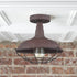 Farmhouse Metal Cage Rust Semi-Flush Ceiling Lights